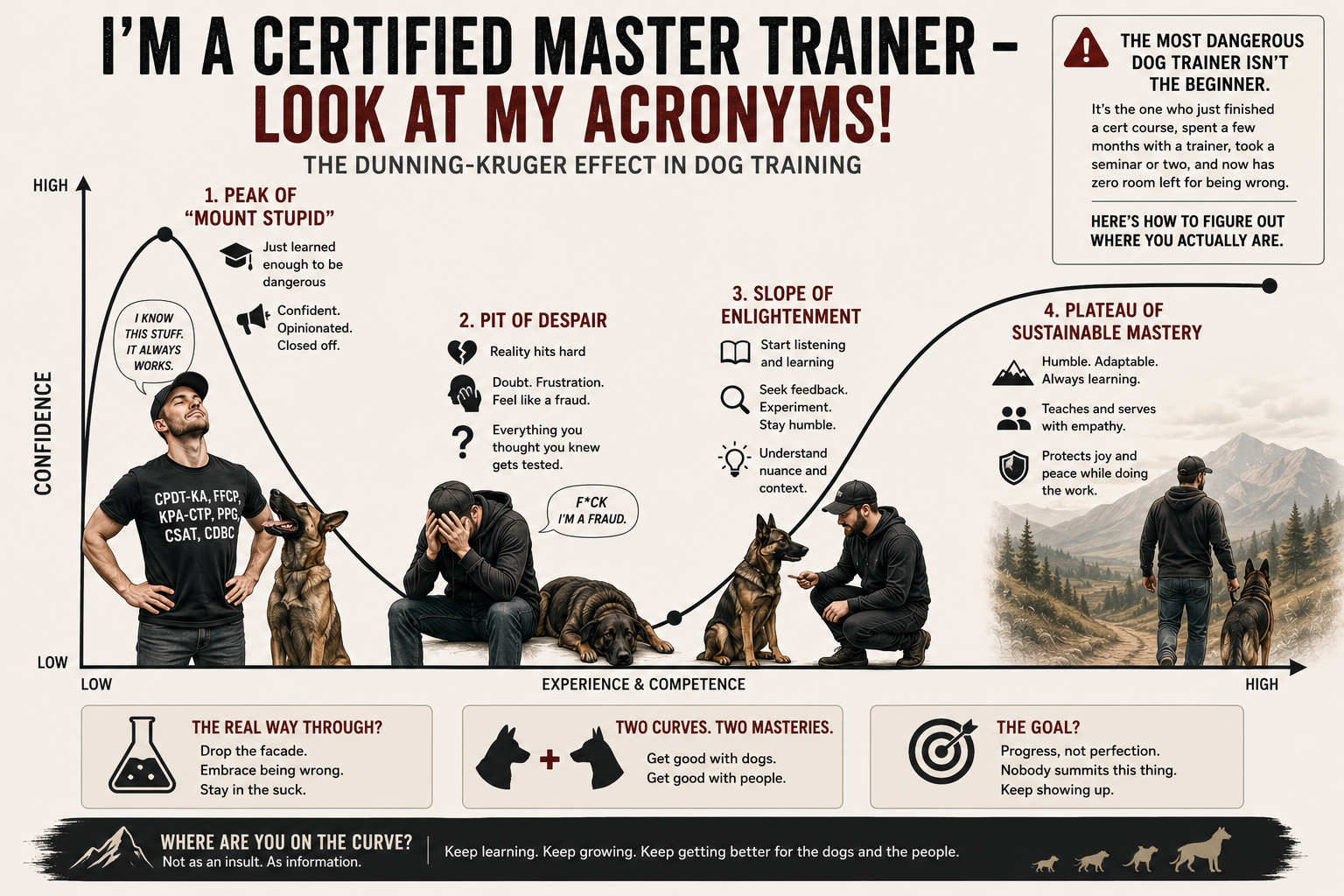 Dog Trainers, Where Are You on the Dunning-Kruger Curve?